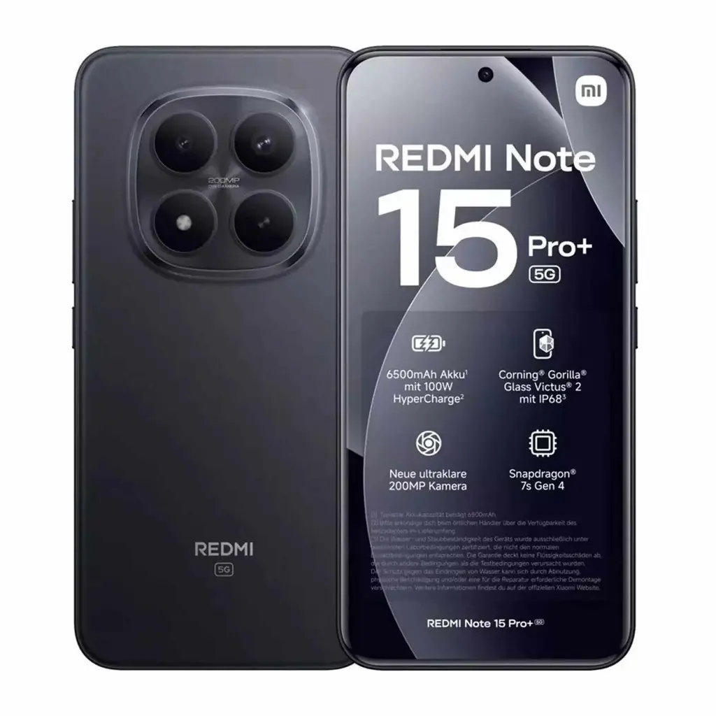 Xiaomi REDMI Note 15 Pro+ 5G - 12G + 512G - Mobile - Black