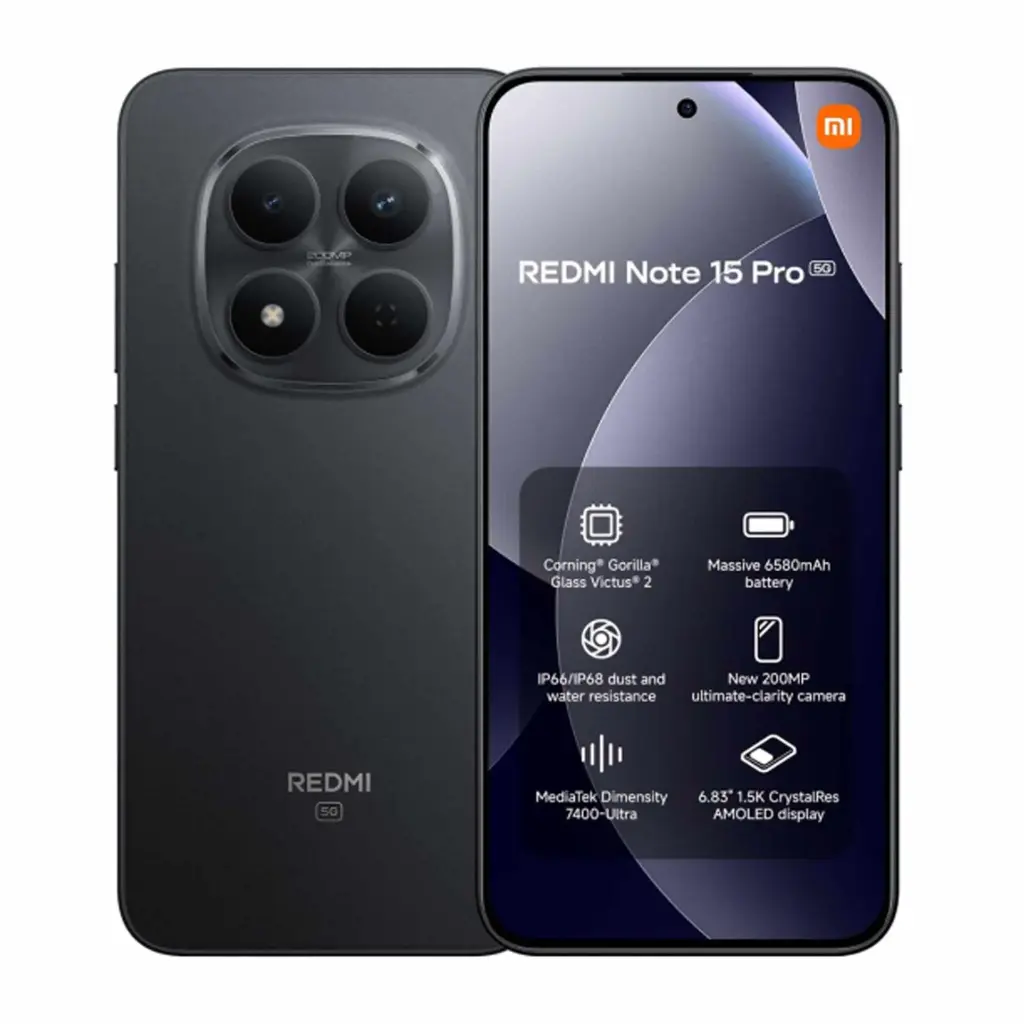 Xiaomi Redmi Note 15 Pro 5G - 8GB RAM - 256GB - Mobile Phone - Black  